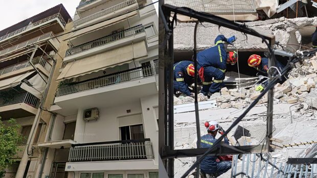 Σαν χάρτινος πύργος κατέρρευσε η πολυκατοικία στα πετράλωνα - το πριν και το μετά