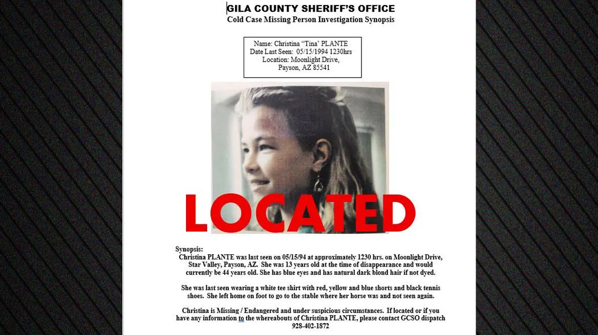 Αριζόνα: Εντοπίστηκε ζωντανή 32 χρόνια μετά η 13χρονη που είχε εξαφανιστεί το 1994