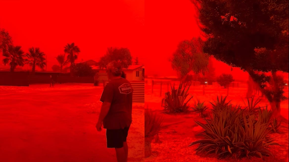 Αυστραλία: Ο κόκκινος ουρανός από τον κυκλώνα Narelle - Εντυπωσιακές εικόνες