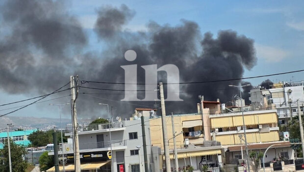 Μεγάλη φωτιά σε κατάστημα στο ίλιον - εκρήξεις και απεγκλωβισμοί