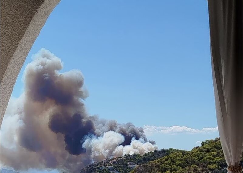 Διπλό πύρινο μέτωπο στη σαλαμίνα - μπαράζ 112 για εκκένωση περιοχών - κοντά στα σπίτια οι φλόγες