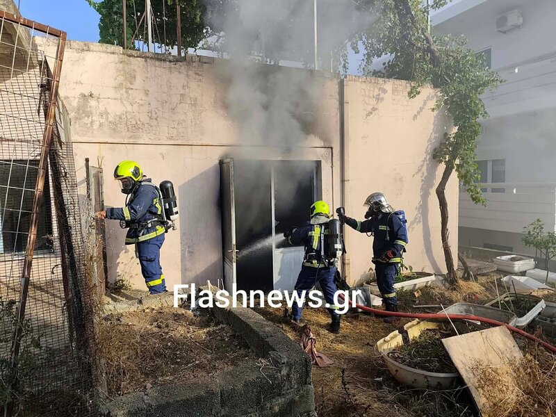 Εκρήξεις και φωτιά σε εργαστήριο στα χανιά - ένας σοβαρά τραυματίας με εγκαύματα