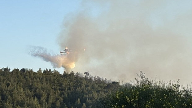 Φωτιά σε δασική έκταση στη σκιάθο - μεγάλη κινητοποίηση της πυροσβεστικής