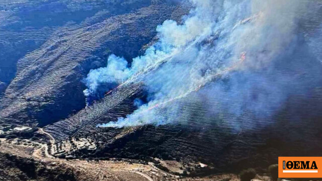 Φωτιά σε δασική έκταση στην κέα, επιχειρούν δύο αεροσκάφη