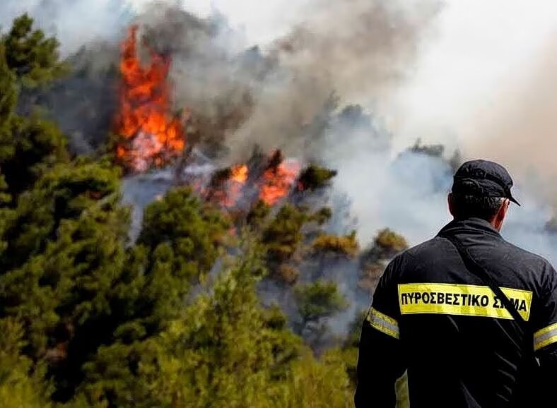 Φωτιά στην πρώτη σερρών: καλύτερη η εικόνα του μετώπου - εξετάζεται το ενδεχόμενο να προκλήθηκε από κεραυνό