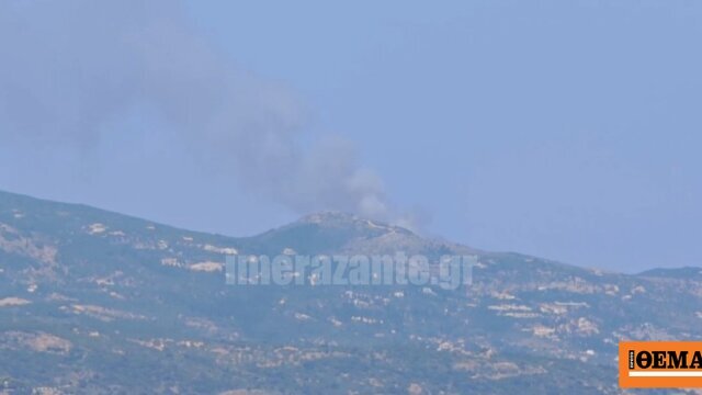 Φωτιά στην ζάκυνθο στην περιοχή ελιές: στάλθηκε 112 για εκκένωση, καίει σε δασική έκταση