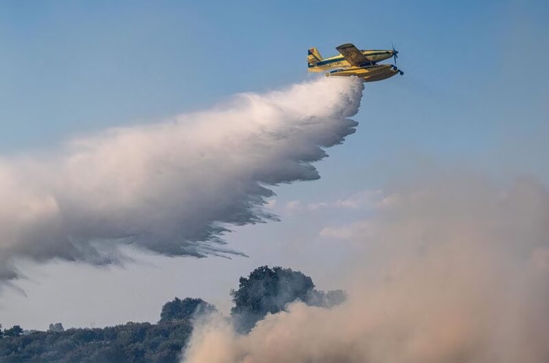 Φωτιά στον λαγκαδά θεσσαλονίκης - επιχειρούν 3 εναέρια