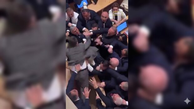 «ρινγκ» το κοινοβούλιο της γεωργίας - άγριο ξύλο μεταξύ βουλευτών